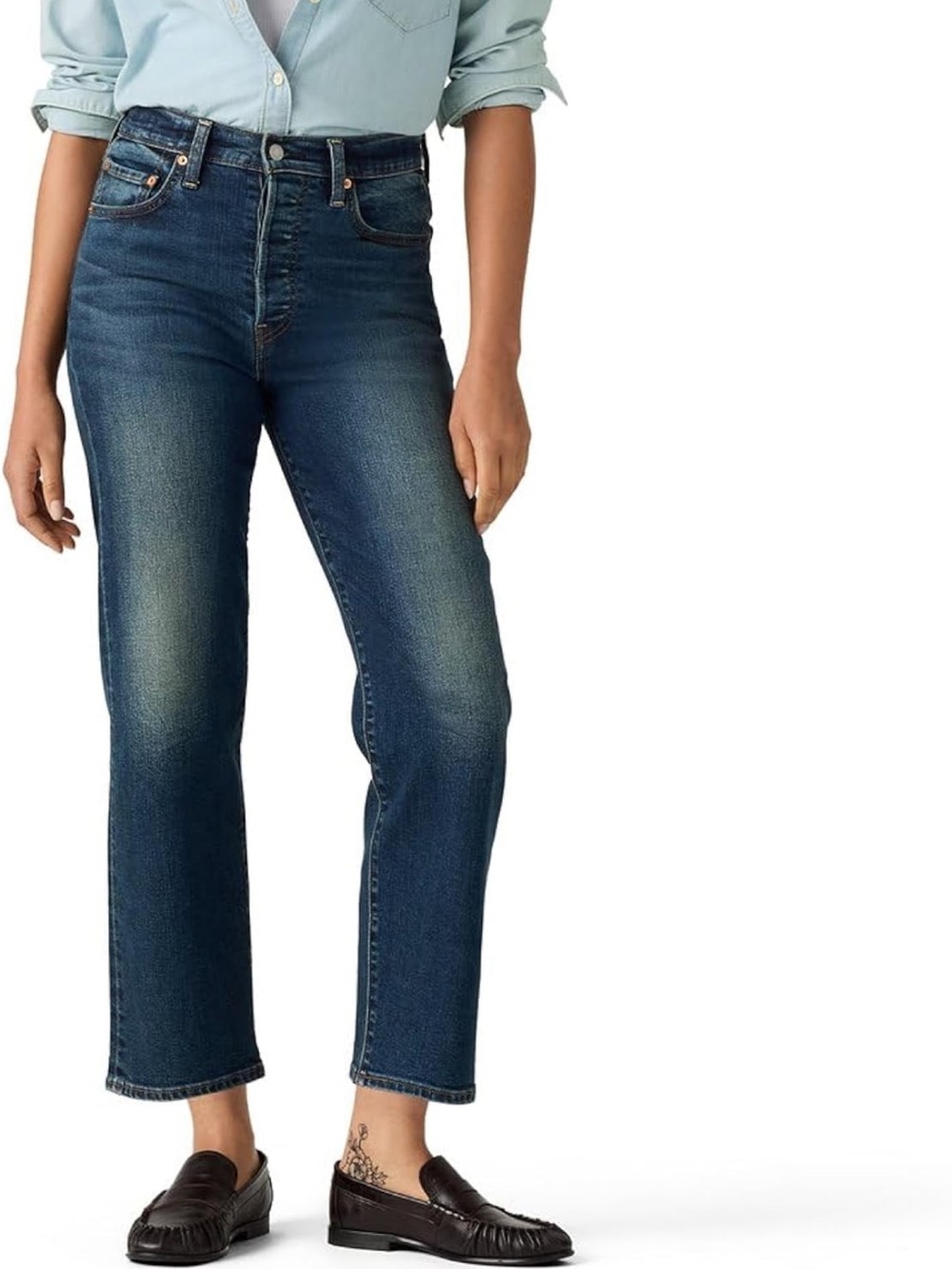 Levi's Womens Ribcage Straight Ankle Jeans